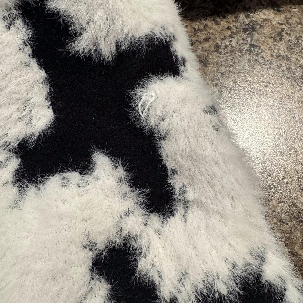 Chicos Cardigan Long Houndstooth Fuzzy Open Cottage Cozy Statement 1 Medium 8 - Picture 6 of 7